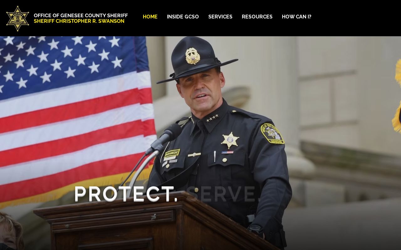 Official Genesee County Sheriff website navigation